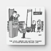図書館後期簿。厳しい罰。おもしろい フォトプラーク (正面)