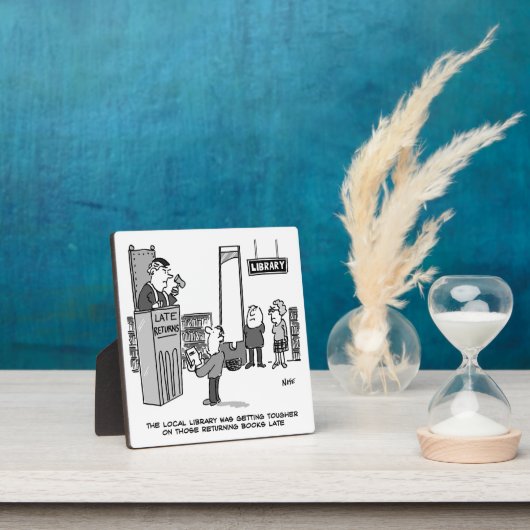 図書館後期簿。厳しい罰。おもしろい フォトプラーク (インサイチュ)