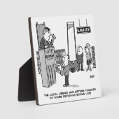 図書館後期簿。厳しい罰。おもしろい フォトプラーク (正面)