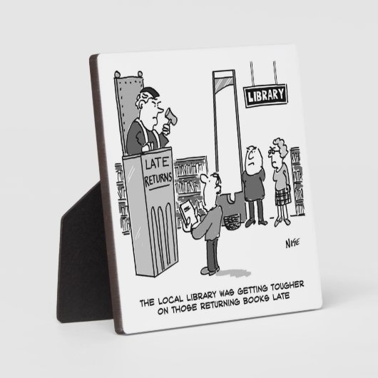 図書館後期簿。厳しい罰。おもしろい フォトプラーク (正面)