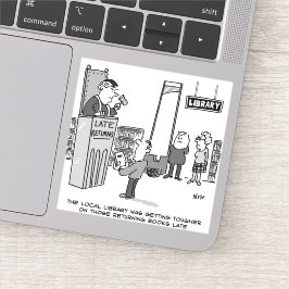 図書館後期簿。遅延返品に対する厳しい罰則 シール