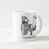 図書館後期簿。遅延返品に対する厳しい罰則 ジャンボコーヒーマグカップ (正面右)