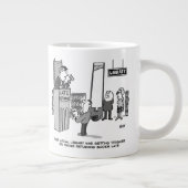 図書館後期簿。遅延返品に対する厳しい罰則 ジャンボコーヒーマグカップ (右)