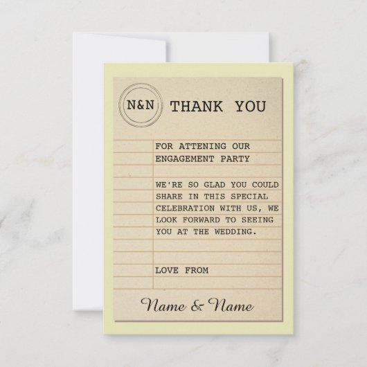 図書館感謝 ウェディング ブック ラブストーリー 招待状 (正面)