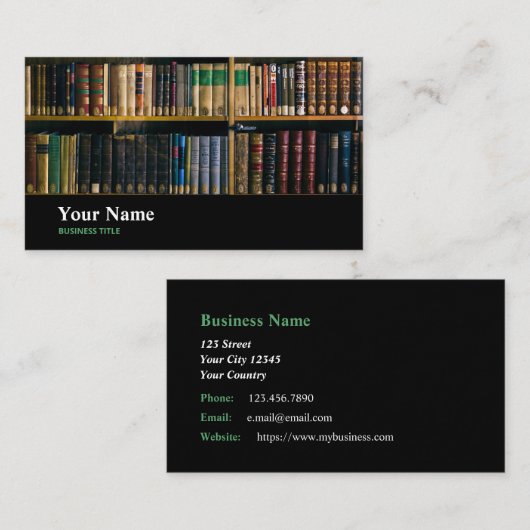 図書館書売業者名刺 名刺 (正面/裏面)