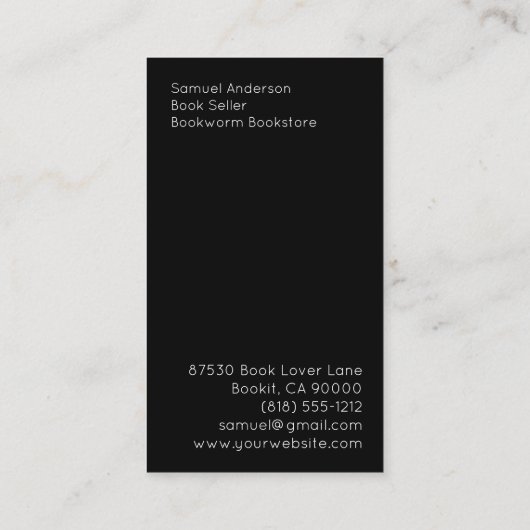 図書館本書売人 名刺 (裏面)