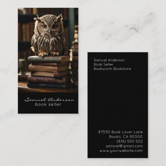 図書館本書売人 名刺 (正面/裏面)