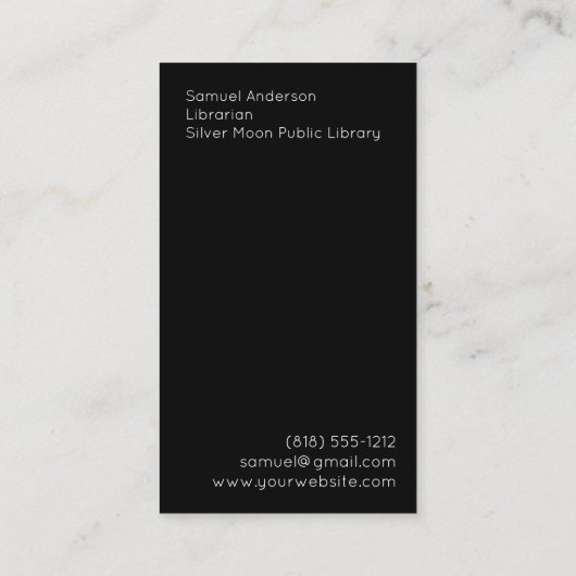 図書館本書誌名刺資料館 名刺 (裏面)