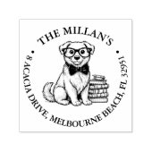 図書館犬の恋人テーマ セルフインキングスタンプ (デザイン)