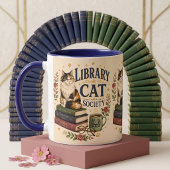 図書館猫協会 ビブリオカルコ猫 ベージュ マグカップ