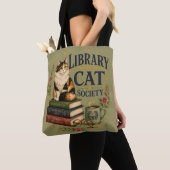 図書館猫協会 ブックカフェ カリコ猫 トートバッグ (クローズアップ)