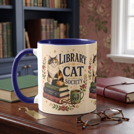 図書館猫協会 ブックカフェ カリコ猫 マグカップ