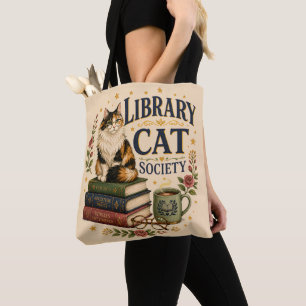 図書館猫協会 ブックish三毛猫 トートバッグ