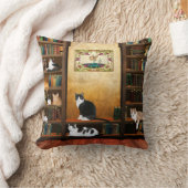 図書館猫 クッション (ブランケット)