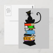 図書館猫 ポストカード (正面/裏面)