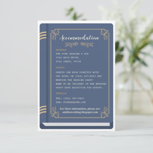 図書館結婚の宿泊図書ラブストーリー エンクロージャーカード (スタンド正面)