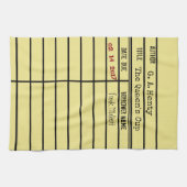 図書館締め切りカードキッチンタオルカスタマイズ- It キッチンタオル (横)