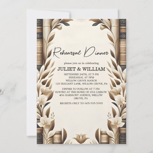 図書館英書本部表紙リハーサルディナー 招待状 (正面)