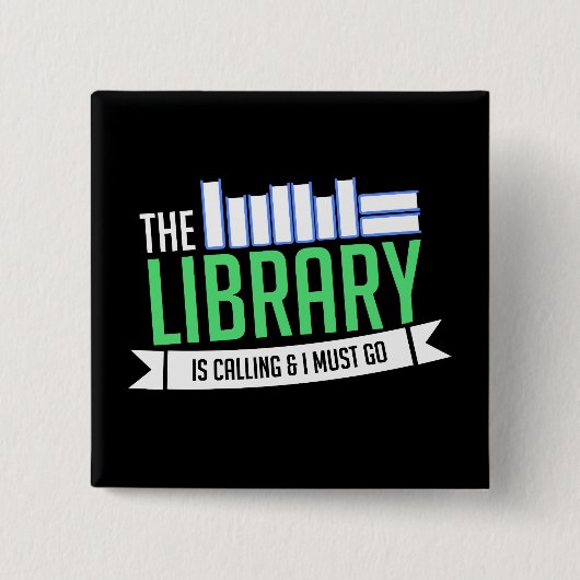 図書館蔵書贈呈 缶バッジ (正面)