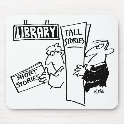 図書館読の男性向け本 マウスパッド (正面)