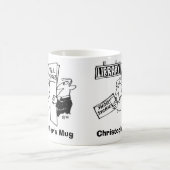 図書館読の男性向け本。名前の選択の追加 コーヒーマグカップ (中央)