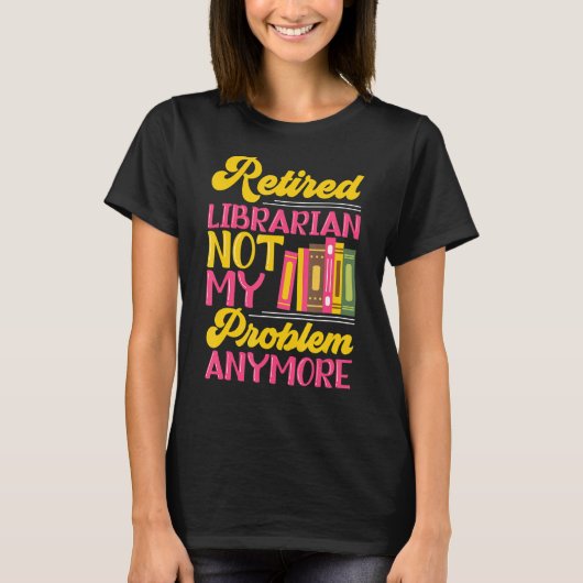 図書館退職したパーティー図書室助手 Tシャツ (正面)