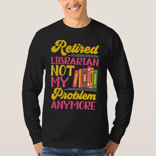 図書館退職したパーティー図書室助手 Tシャツ (正面)