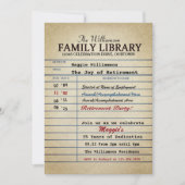 図書館退職パーティの招待状 招待状 (正面)