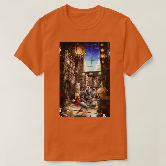 図書館錬金術師ポスター Tシャツ (デザイン正面)