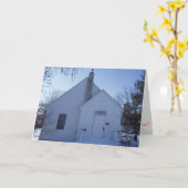 「図書館」クリスマスカード カード (黄色い花)