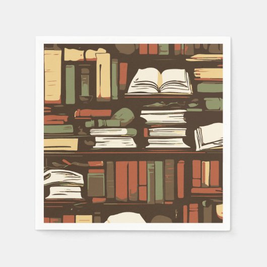 図書館 スタンダードカクテルナプキン (正面)