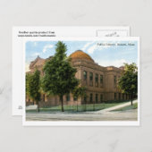 図書館、ダルスMN 1914ヴィンテージ ポストカード (正面/裏面)