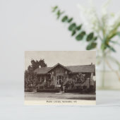 図書館、ニューキャッスル、INヴィンテージ ポストカード (スタンド正面)