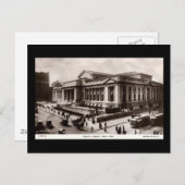 図書館、ニューヨークシティc1910のヴィンテージ ポストカード (正面/裏面)