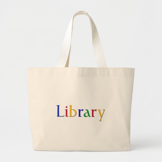 図書館 ラージトートバッグ (正面)