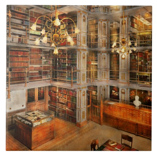 図書館 - 古典文学 1905 タイル (正面)
