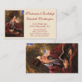 図書館、本屋、図書見本市のためのヴィンテージの一見カード 名刺 (正面/裏面)