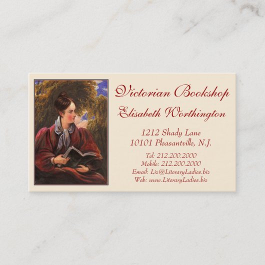 図書館、本屋、図書見本市のためのヴィンテージの一見カード 名刺 (正面)