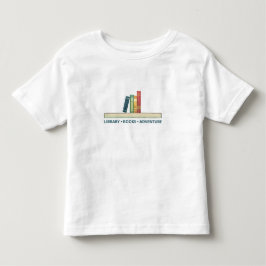 図書館、本、冒険のトドラーTシャツ トドラーTシャツ
