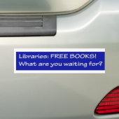 図書館: freebooks バンパーステッカー (車上)
