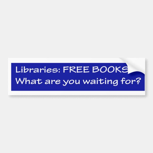 図書館: freebooks バンパーステッカー (正面)