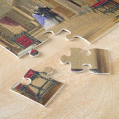 図書館、Windsorの城1838年(色のlitho) ジグソーパズル (側面)