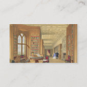 図書館、Windsorの城1838年(色のlitho) 名刺 (裏面)