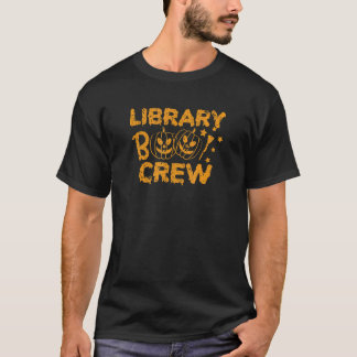 図書館Booクルー学校図書館本ハロウィンライブラリ Tシャツ