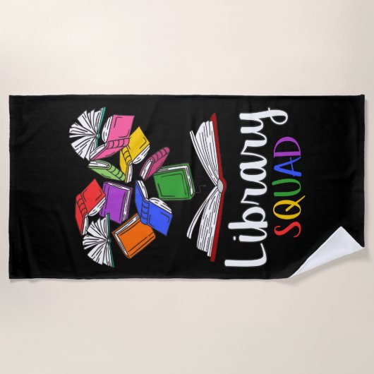 図書館Squad I ビーチタオル (正面)