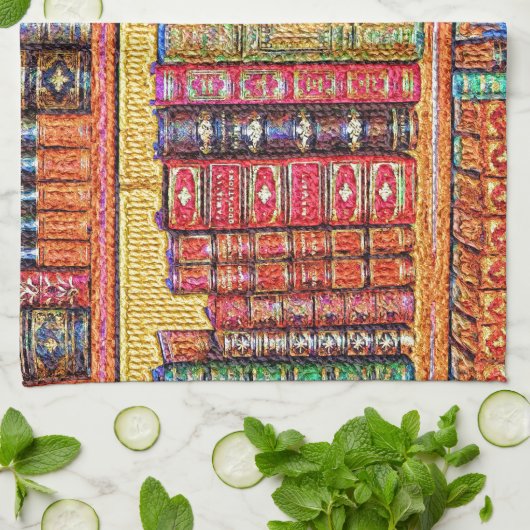 図書 キッチンタオル (折り畳み)