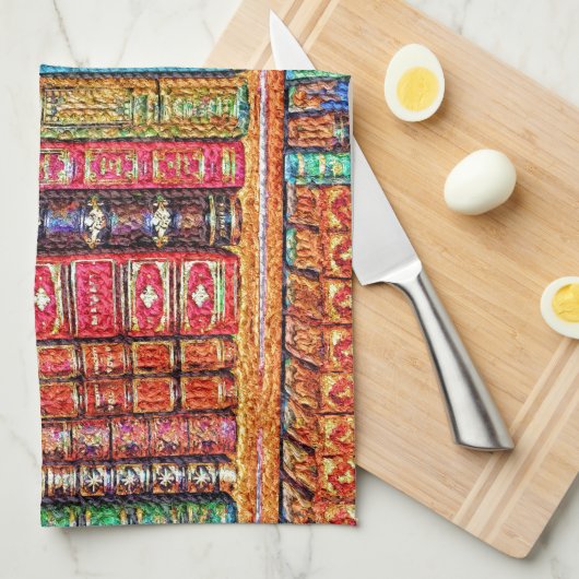 図書 キッチンタオル (四つ折り)