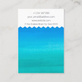 図柄水色イヤリングホルダー表示カード 名刺 (裏面)