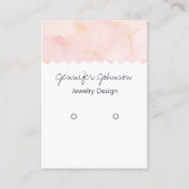 図柄水色イヤリングホルダー表示カード 名刺 (正面)