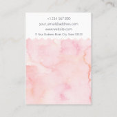 図柄水色イヤリングホルダー表示カード 名刺 (裏面)